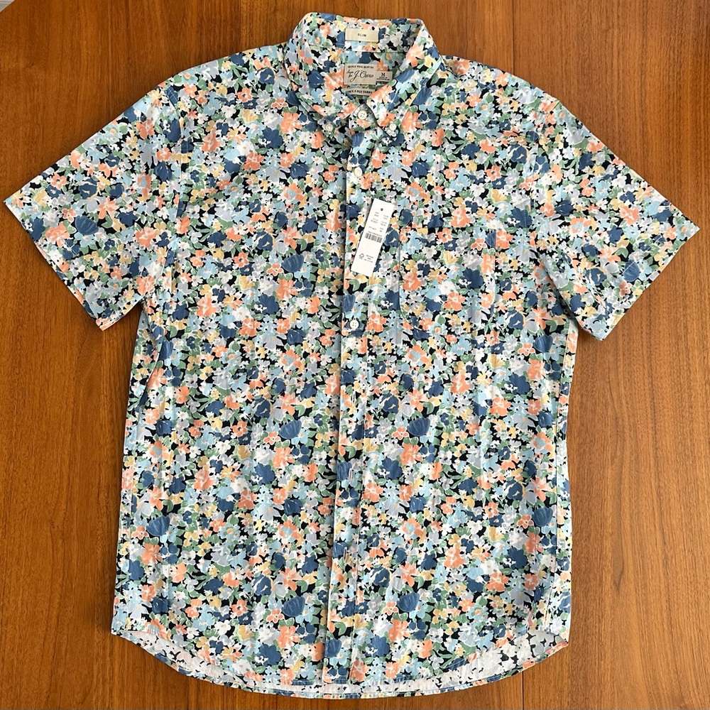 NEW J. Crew Men’s Short Sleeve Shirt in Medium (Slim)